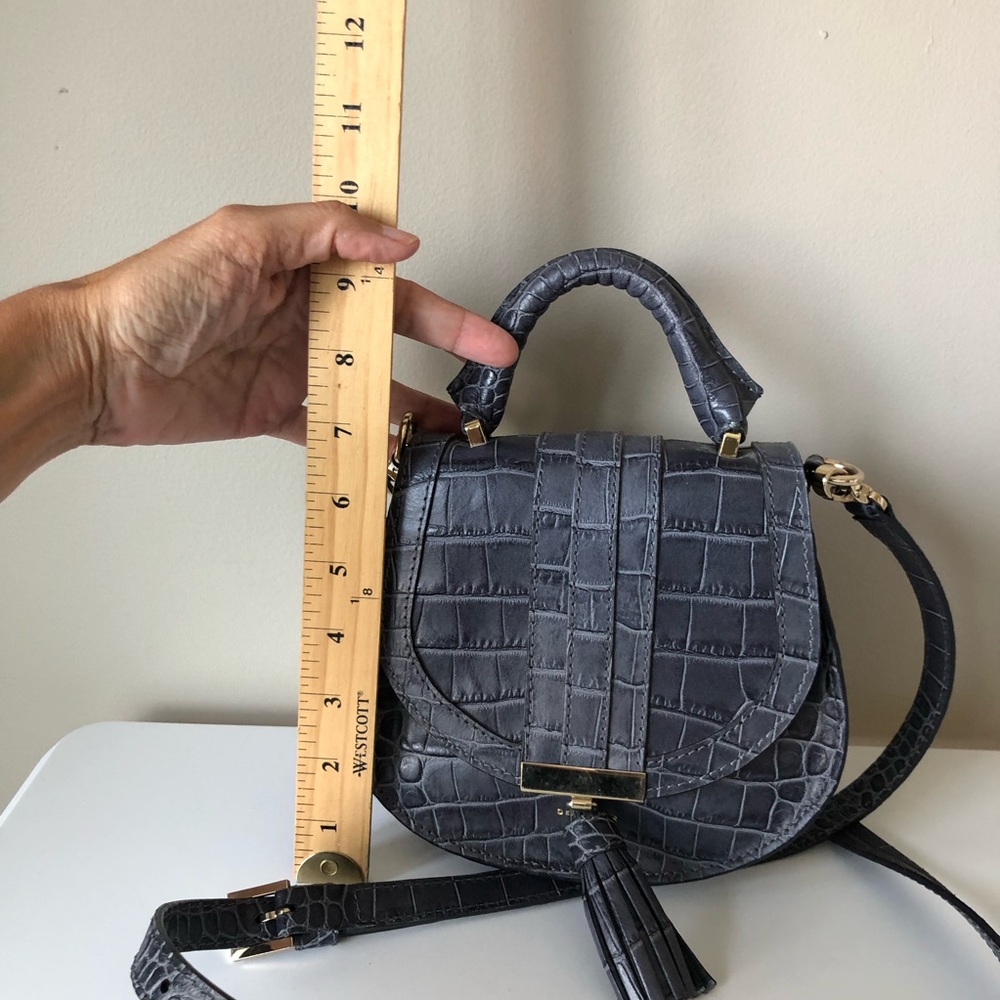 Demellier London The Venice Bag Blue Embossed Crocodile Leather Crossbody bag - Picture 11 of 13